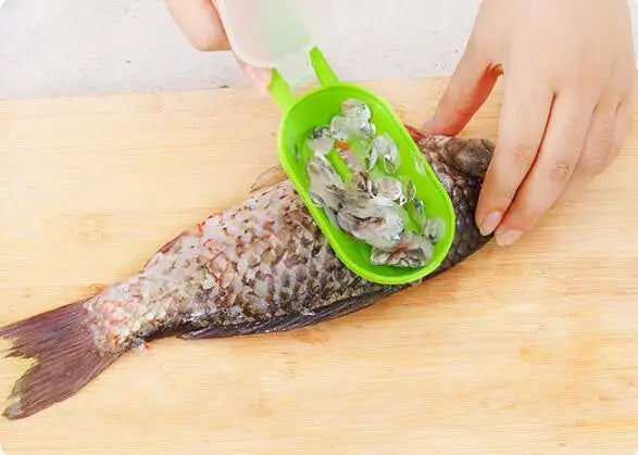 Fish Scale Scraper Fishing Scale Brush Graters Fast Remove Fish Peeler Scalers Cleaning Brush Seafood Tool Kitchen