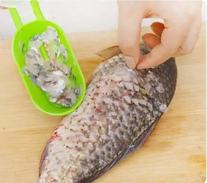 Fish Scale Scraper Fishing Scale Brush Graters Fast Remove Fish Peeler Scalers Cleaning Brush Seafood Tool Kitchen