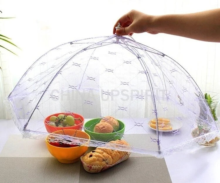 Folding Food Mesh Cover Tent Home Dining Table Kitchen Counter Vegetable Mosquito Umbrella Breathable Insect-proof