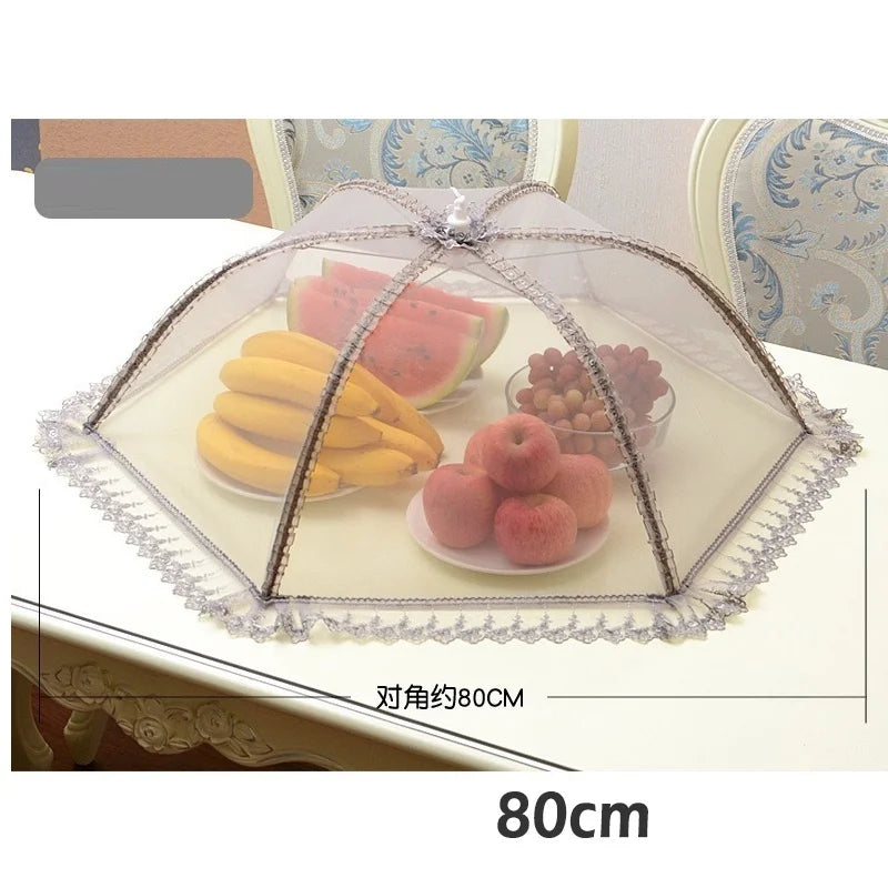 Folding Food Mesh Cover Tent Home Dining Table Kitchen Counter Vegetable Mosquito Umbrella Breathable Insect-proof