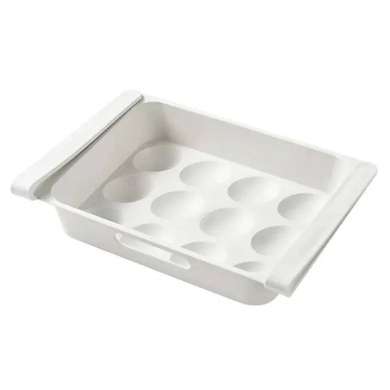 Fridges Egg Organizer Kitchen Refrigerator Drawer Organizers Pull Out Fridge Shelf Holder Storage Box for Vegetables