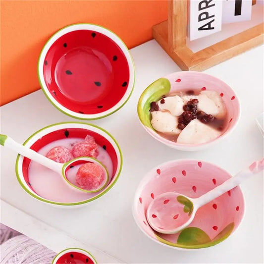 Functional Ceramic Bowl Cartoon Ceramic Tableware Energetic Cartoon Tableware Kitchen Set Set Tableware Demand