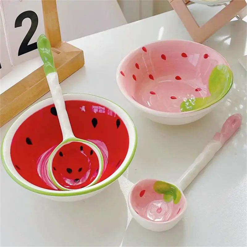 Functional Ceramic Bowl Cartoon Ceramic Tableware Energetic Cartoon Tableware Kitchen Set Set Tableware Demand