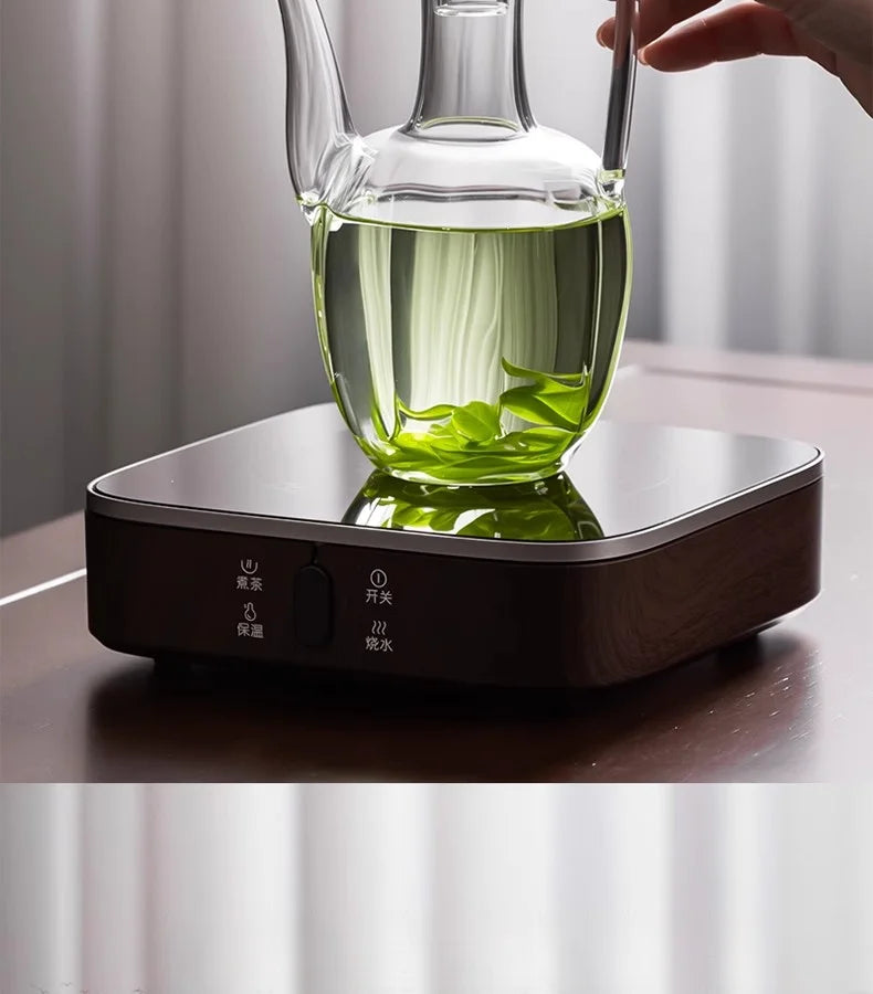 GIANXI Imitated Song Tea Pot Electric Ceramic Oven Heating High Borosilicate Glass Tea Set Home Long Mouth Green Tea