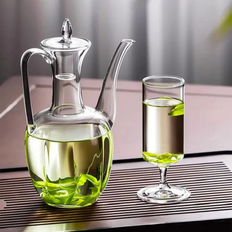 GIANXI Imitated Song Tea Pot Electric Ceramic Oven Heating High Borosilicate Glass Tea Set Home Long Mouth Green Tea