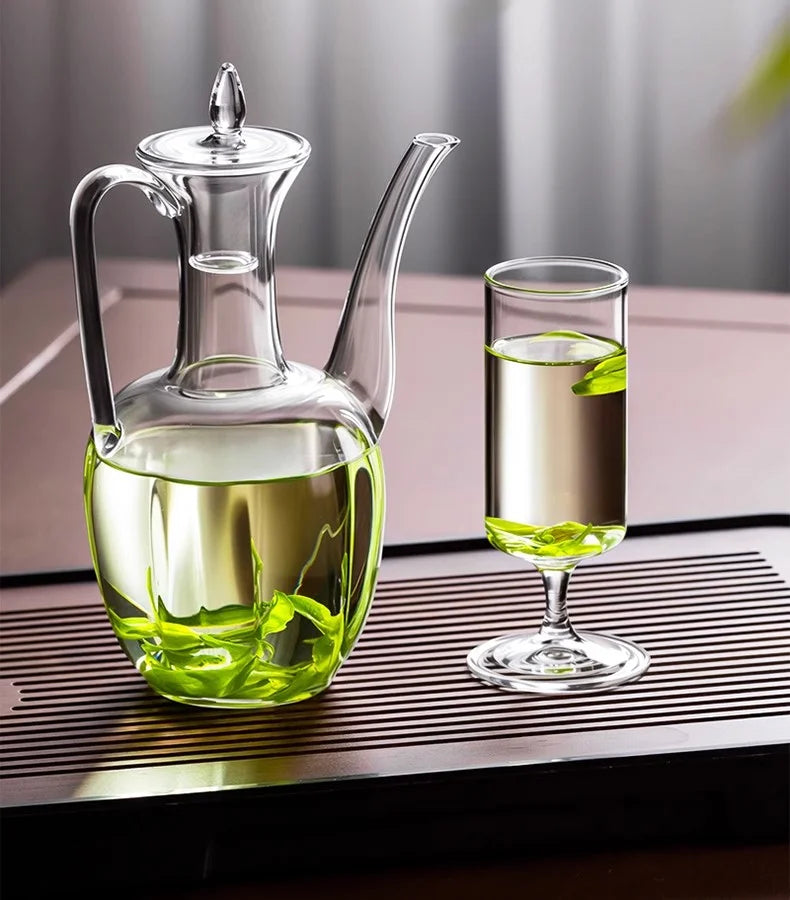 GIANXI Imitated Song Tea Pot Electric Ceramic Oven Heating High Borosilicate Glass Tea Set Home Long Mouth Green Tea