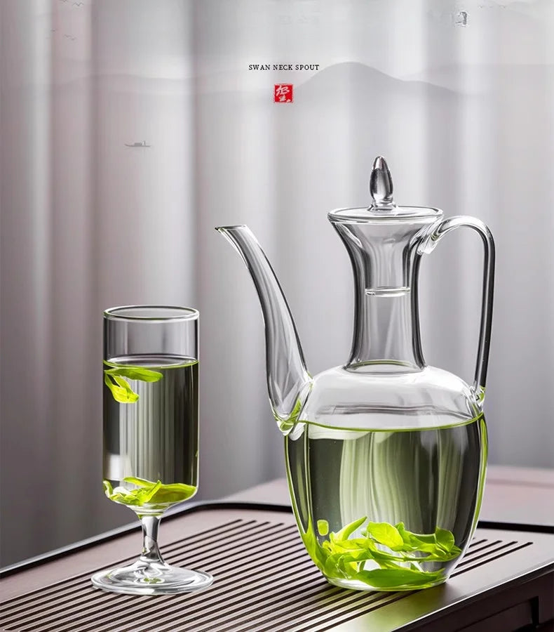 GIANXI Imitated Song Tea Pot Electric Ceramic Oven Heating High Borosilicate Glass Tea Set Home Long Mouth Green Tea