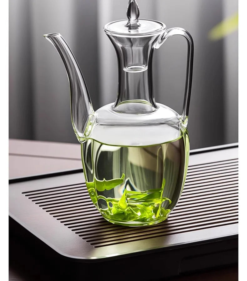 GIANXI Imitated Song Tea Pot Electric Ceramic Oven Heating High Borosilicate Glass Tea Set Home Long Mouth Green Tea