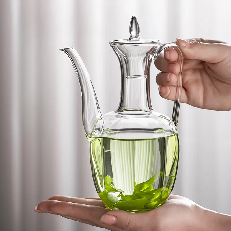 GIANXI Imitated Song Tea Pot Electric Ceramic Oven Heating High Borosilicate Glass Tea Set Home Long Mouth Green Tea