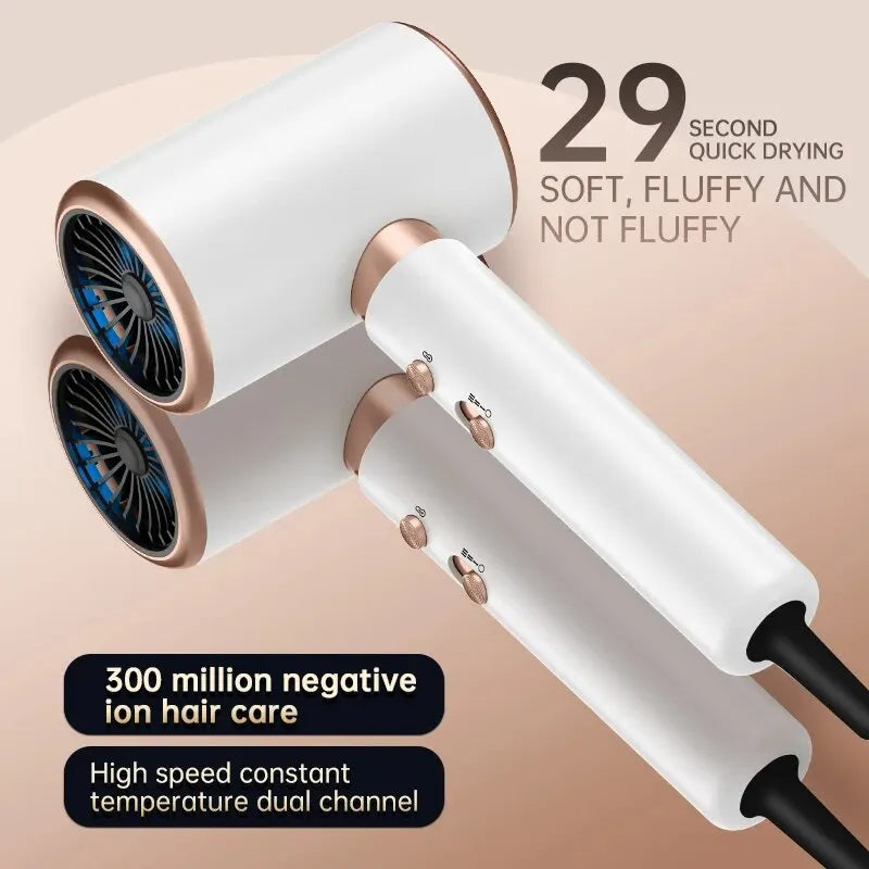 Hair Dryer High-Speed Electric Turbine Airflow Low Noise Constant Temperature And Quick Drying Suitable For Home Salons.