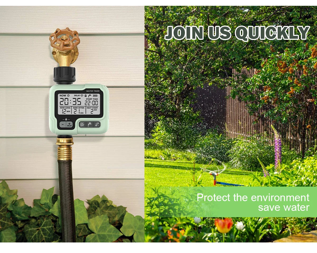 HCT-322 Automatic Water Timer Garden Digital Irrigation Machine Intelligent Sprinkler Used Outdoor to Save Water&Time