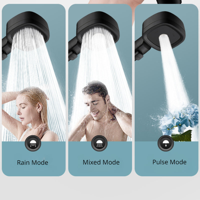 High Pressure Shower Head Water Saving 3 Modes Shower Heads Adjustable One-Key Stop Water Massage Sprayer Bathroom