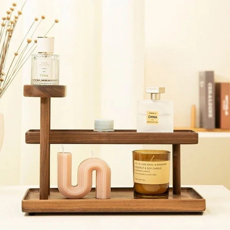 Home Appliance Wooden Desktop Storage Rack Cosmetics Perfume Storage Rack Entrance key Small Storage Rack Kitchen