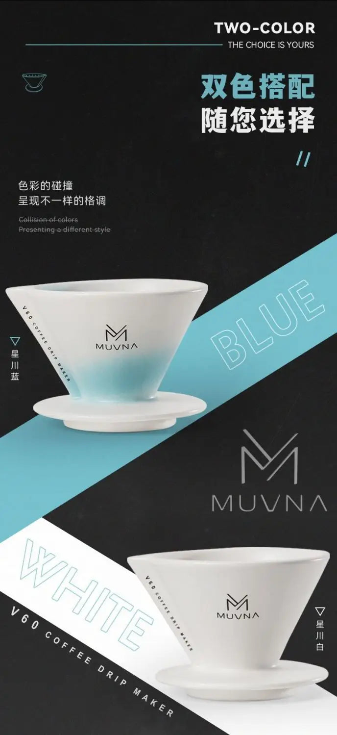 Hoshikawa Ceramic Coffee Filter Cup Reusable Filters Coffee Maker Funnel Dripper Filter Cup Coffee Accessories