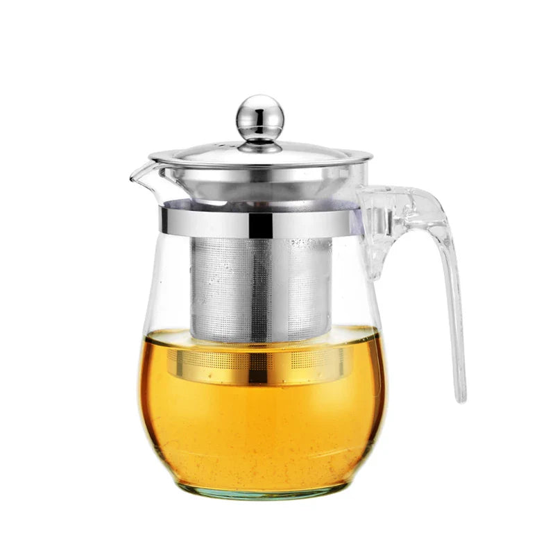 Hot sale 500ml Heat Resistant Glass Tea Pot,Coffee Teapot Flower Tea Set Puer kettle Convenient Office Teaset 1pcs,kung