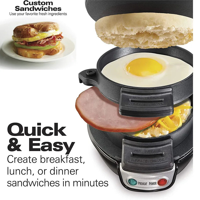 Household Breakfast Machine Hamburg Sandwich Maker With Egg Cooker Ring Machine Bread Sandwich Machine Waffle Machine