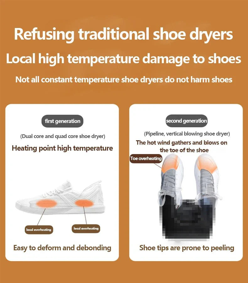 Household Shoe Dryer Intelligent Sterilization Foot Care Device Warm Air Drying Dehumidification Odor Removal Mute