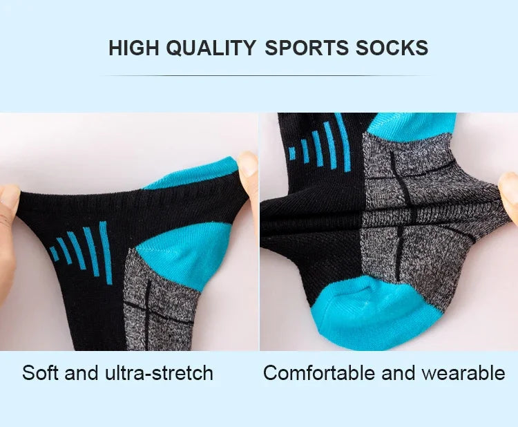 HSS 3Pairs Organic Cotton Women Socks Ankle Breathable Run Sports Sock Black Pink Casual Athletic Summer Thin Men Short