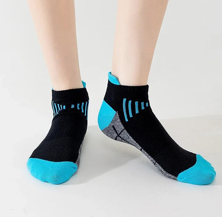 HSS 3Pairs Organic Cotton Women Socks Ankle Breathable Run Sports Sock Black Pink Casual Athletic Summer Thin Men Short