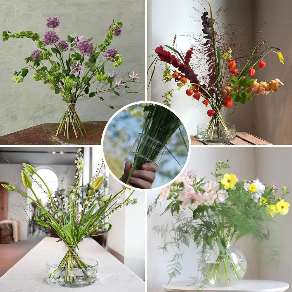 Ikebana Stem Holder for Vases Bouquet Twister Flower Arrangement DIY Spiral Stem Holder Waterproof Sturdy Floral