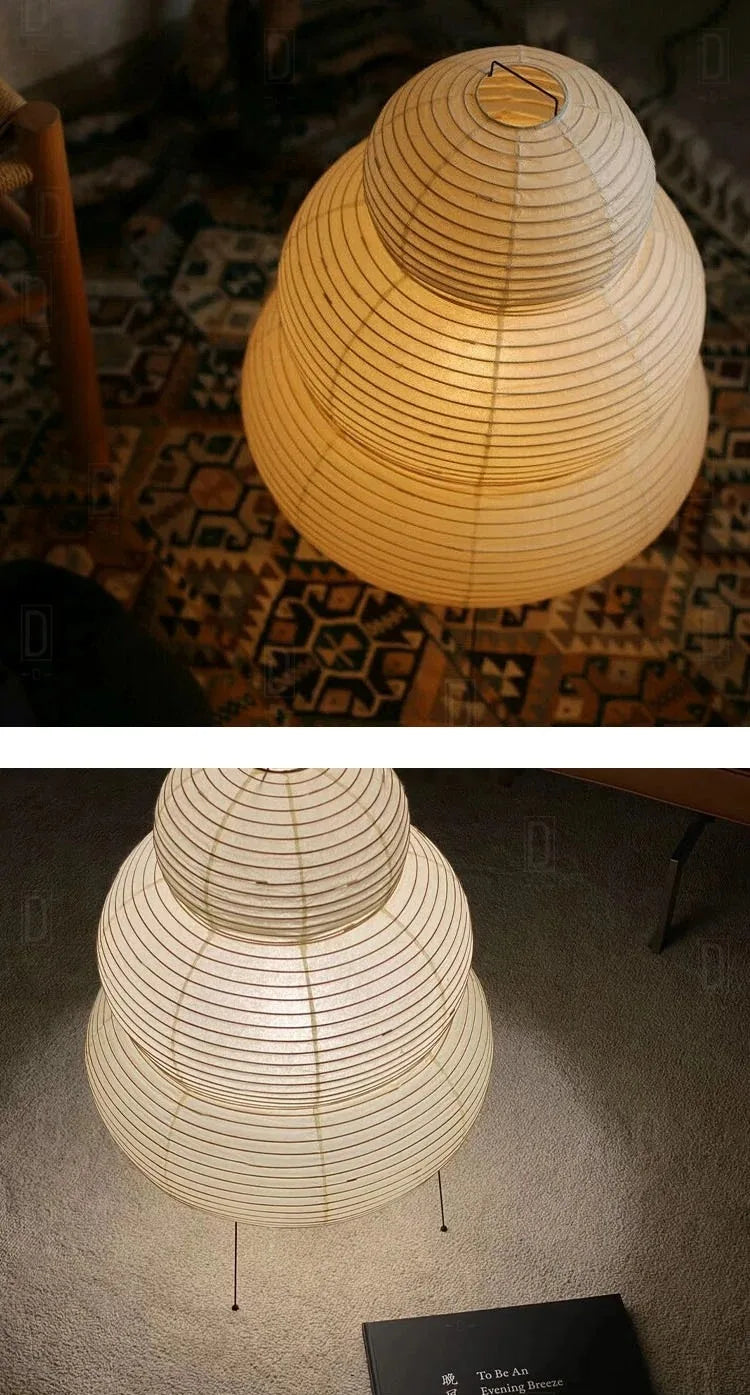 Japanese-style LED Rice Paper Table Lamp Noguchi Three-tone Light Eye Protection Japanese Lamp Living Room Hotel