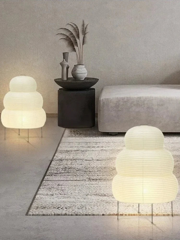 Japanese-style LED Rice Paper Table Lamp Noguchi Three-tone Light Eye Protection Japanese Lamp Living Room Hotel