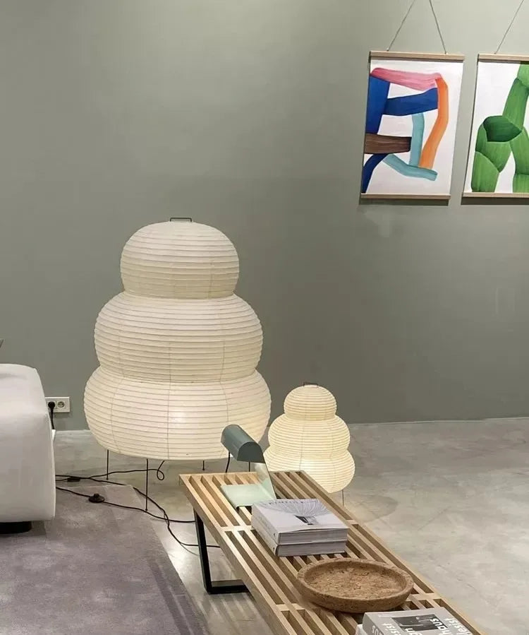 Japanese-style LED Rice Paper Table Lamp Noguchi Three-tone Light Eye Protection Japanese Lamp Living Room Hotel