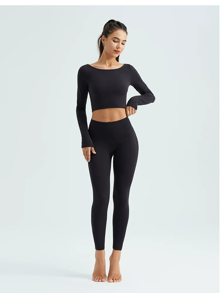 Jiao Ma Algin Fabric High Waist Hip Raise Yoga Pants