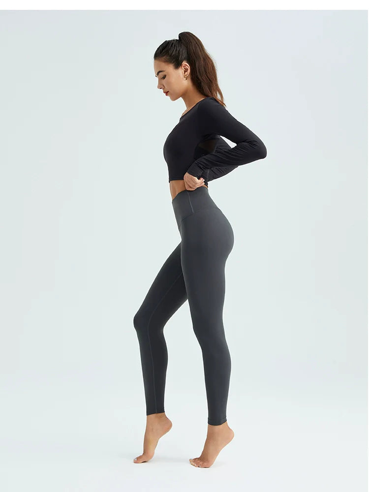 Jiao Ma Algin Fabric High Waist Hip Raise Yoga Pants