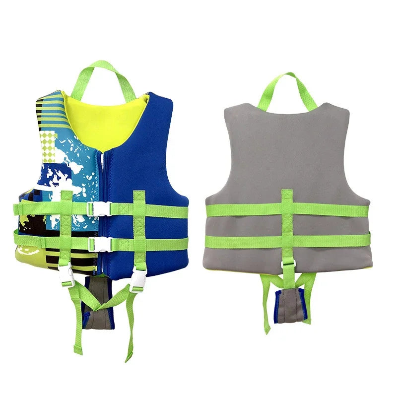 Kids Life Jackets Neoprene Children Swimming Vest Water Sports Life Vest for Kayaking Drifting Boating Safety Survival