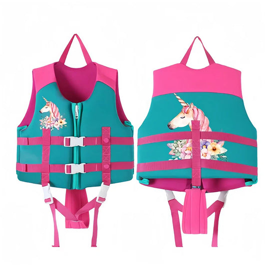 Kids Life Jackets Neoprene Children Swimming Vest Water Sports Life Vest for Kayaking Drifting Boating Safety Survival