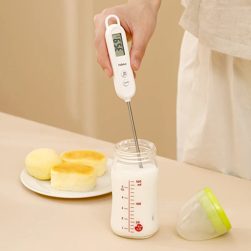 Kitchen Digital Food Thermometer Water Thermometer Tool Probe-Type Electronic Thermometer for Baking Barbecue Soup