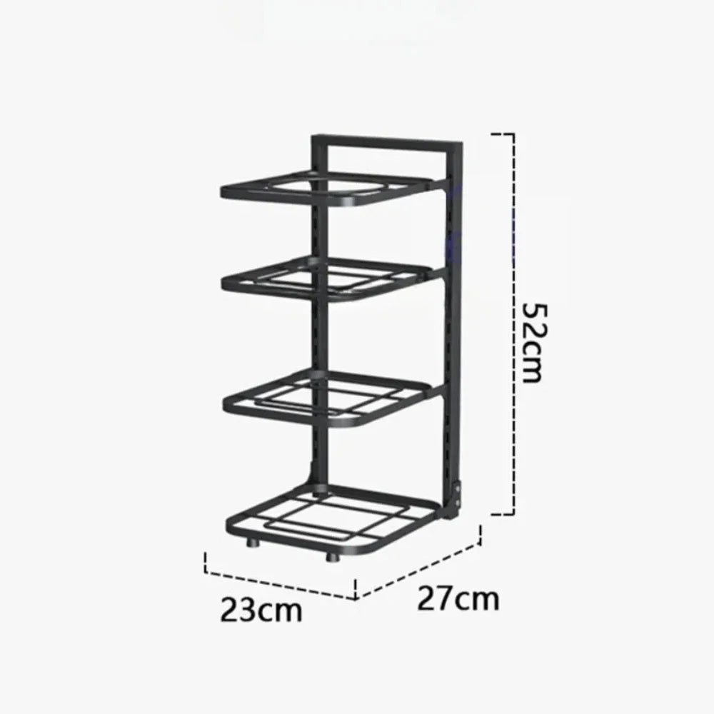 Kitchen Organizer Rack Adjustable Pot Cabinet Rack Holder Multi-layer Household Frying Pan Holder Pot Storage Rack Bowl