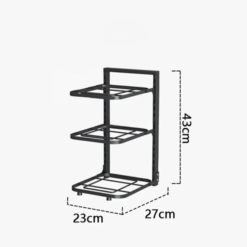 Kitchen Organizer Rack Adjustable Pot Cabinet Rack Holder Multi-layer Household Frying Pan Holder Pot Storage Rack Bowl