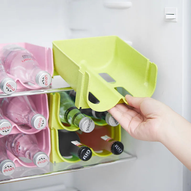 Kitchen Organizer Refrigerator Rack Shelf Can Beer Wine Bottle Holder Rack Organizer Kitchen Storage Fridge Organizer