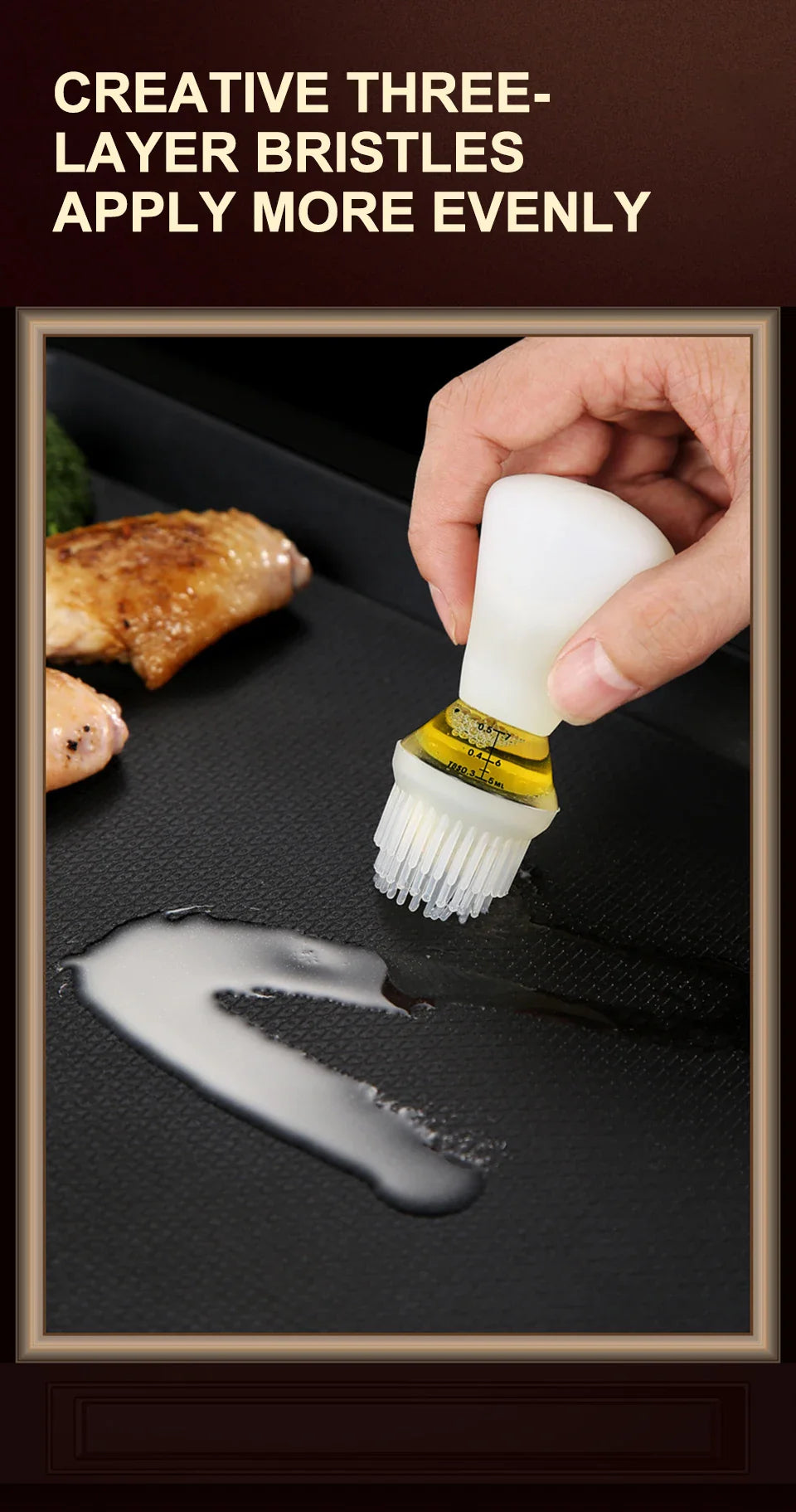 Kitchen Silicone Oil Bottle Oil Brush Baking Barbecue Grill Oil Brush Dispenser Pastry Steak Oil Brushes Kitchen Baking