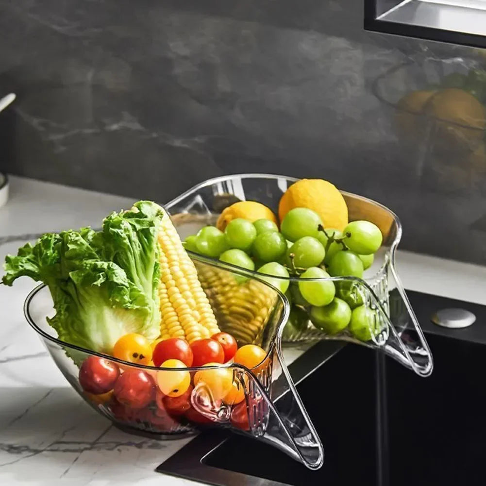 Kitchen Sink Drain Basket Multi-purpose Kitchen Storage Drain Basket Vegetable Fruit Washing Strainer Bowl Kitchen