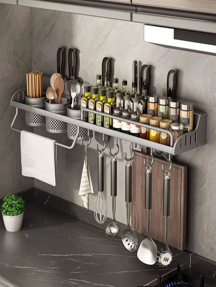 Kitchen Spice Storage Knives Holder Knife Stand Spice Rack Organizer Knives Holder Spoon and Chopsticks Rest Hanging