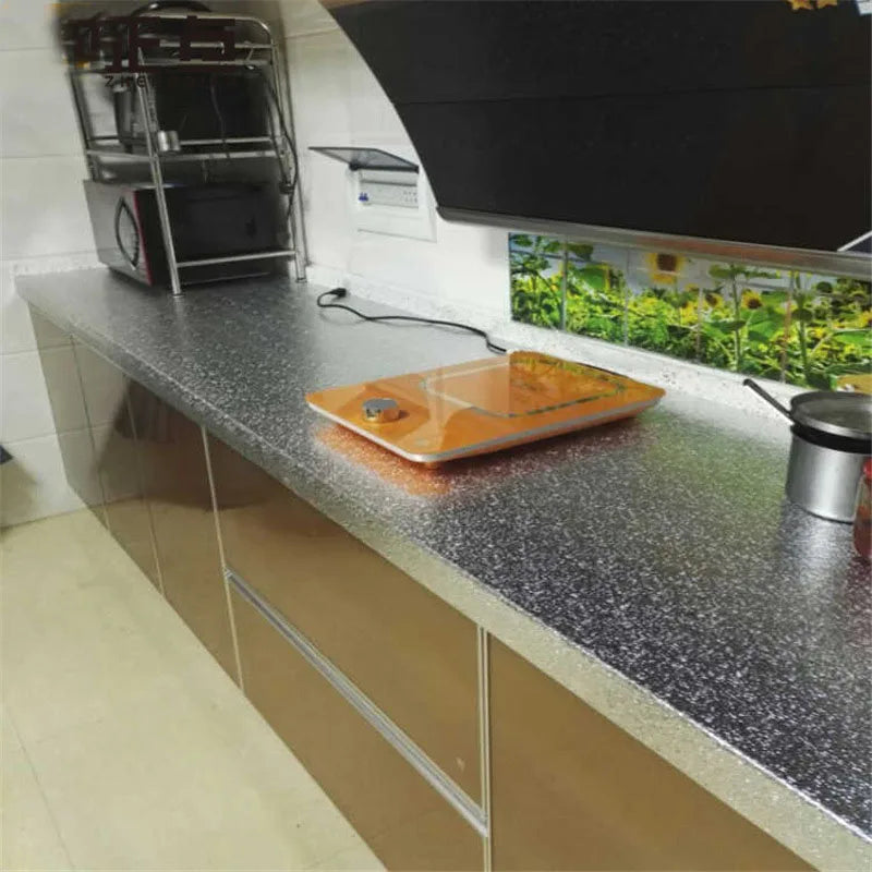 Kitchens Oil Stickers KitchenOil-proof Waterproof Sticker Cabinet Wall StickerAluminum Foil Wallpaper KitchenAccessories