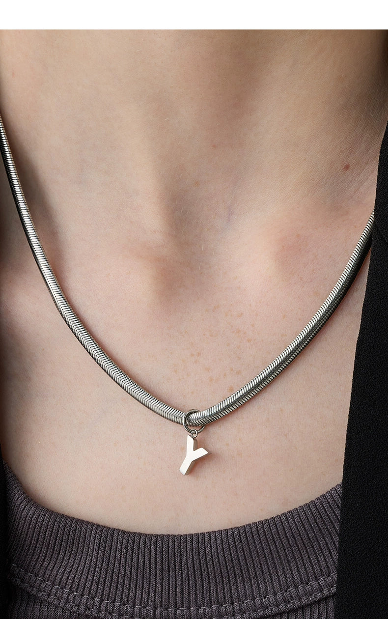 Laraine Yin Minimalist Titanium Steel Elegant Female Pendant