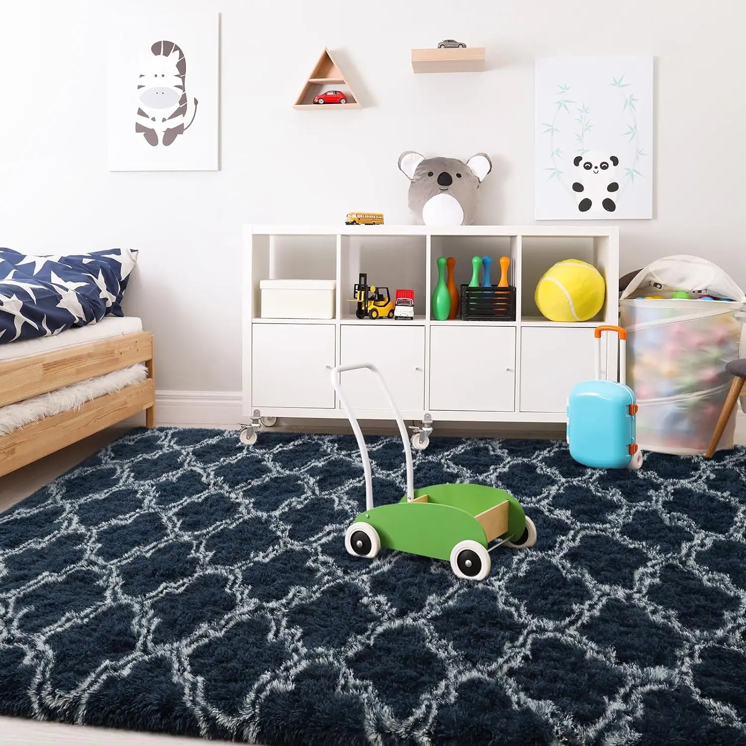 Large Shag Area Rugs for Bedroom Super Soft Plush Fluffy Carpets Living Room Rug Non-Slip Indoor Floor Rug for Kids