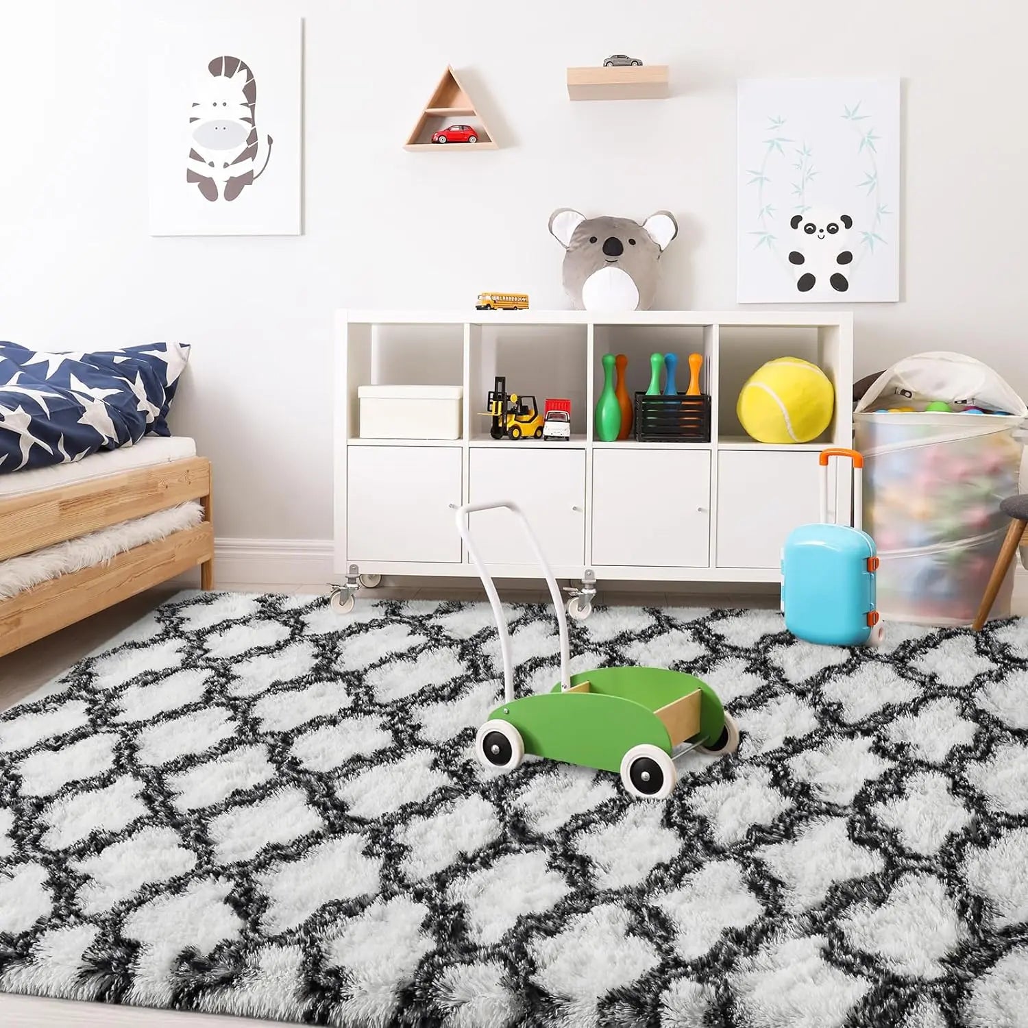 Large Shag Area Rugs for Bedroom Super Soft Plush Fluffy Carpets Living Room Rug Non-Slip Indoor Floor Rug for Kids