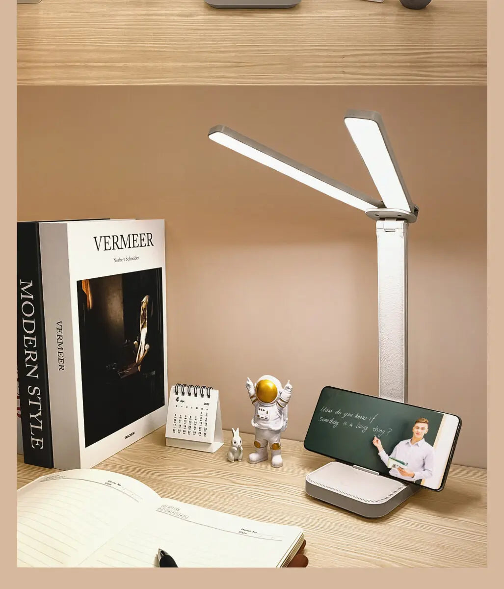 LED Desk Lamp 3 Levels Dimmable Touch Night Light USB Rechargeable Eye Protection Foldable Table Lamp For Bedroom