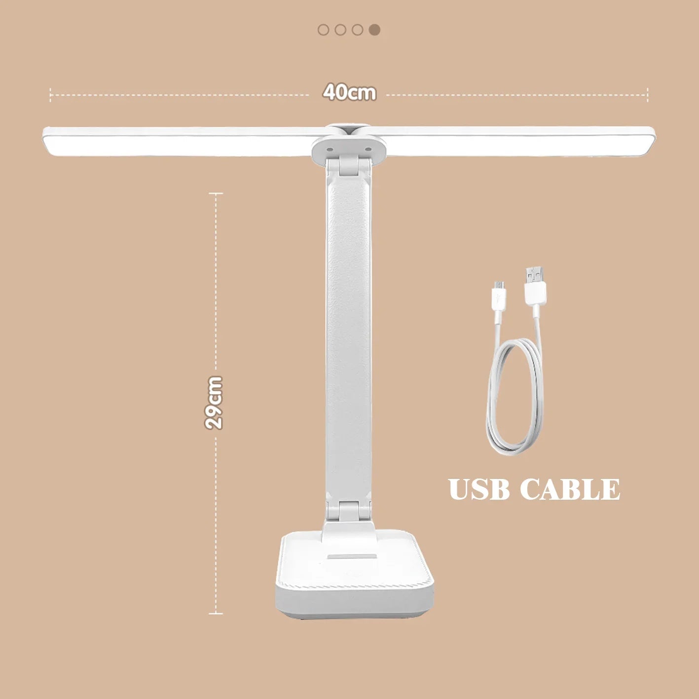 LED Desk Lamp 3 Levels Dimmable Touch Night Light USB Rechargeable Eye Protection Foldable Table Lamp For Bedroom