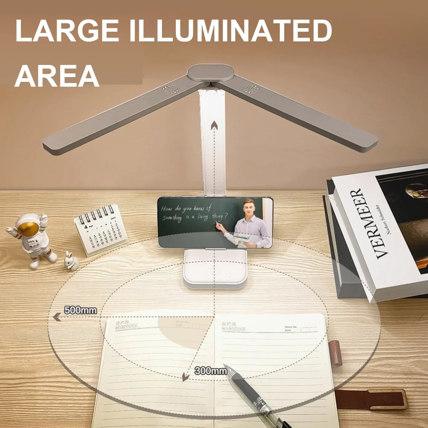 LED Desk Lamp 3 Levels Dimmable Touch Night Light USB Rechargeable Eye Protection Foldable Table Lamp For Bedroom