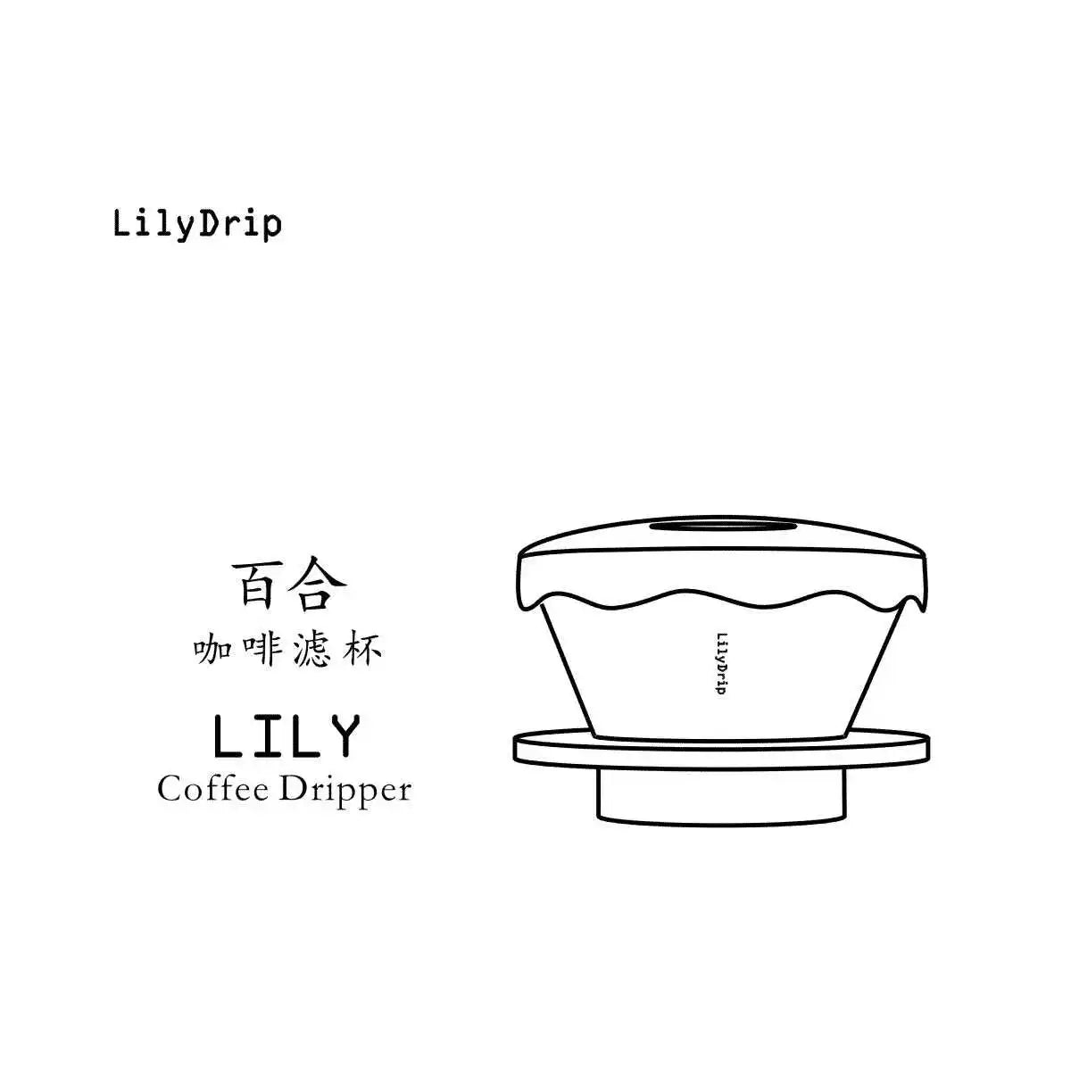 LilyDrip Coffee Dripper Easy Brewing Plastic Coffee Filter Camping Coffee Brewer Compatible with #155 Basket Paper