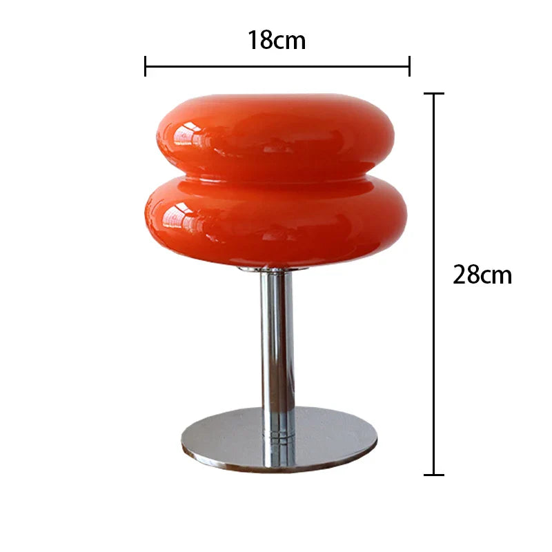 Macaron Glass Table Lamp Trichromatic Dimming Living Room Atmosphere Lamps Eye Protection Night Light Girl Bedroom