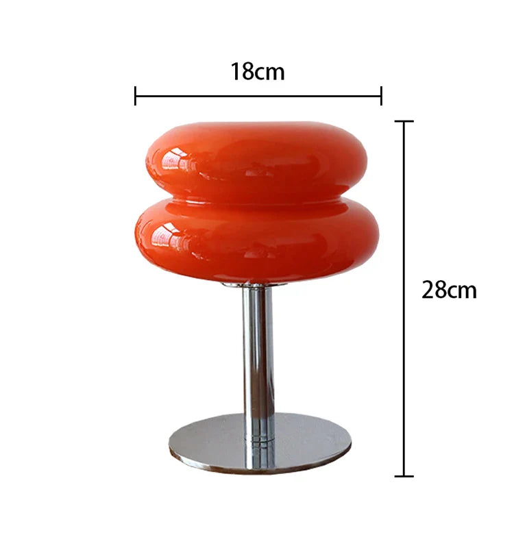 Macaron Glass Table Lamp Trichromatic Dimming Living Room Atmosphere Lamps Eye Protection Night Light Girl Bedroom