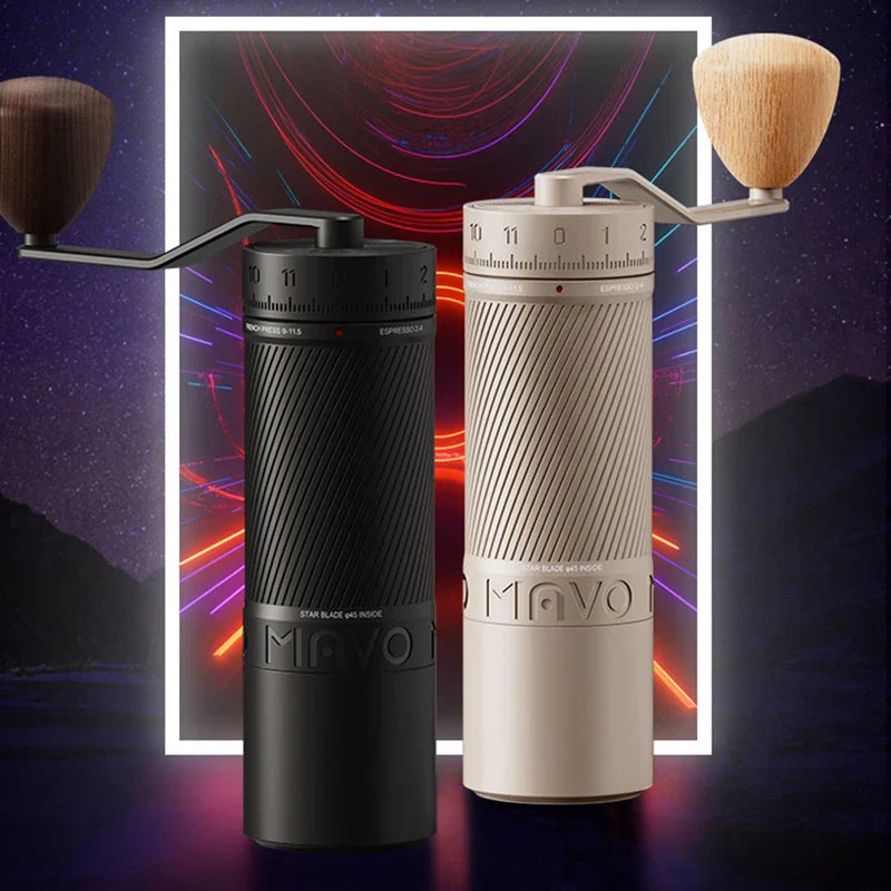 MAVO PHANTOX PRO Manual Coffee Grinder 45mm burr / 120 clicks /3 bearings fix the central shaft / Hand-crank Coffee