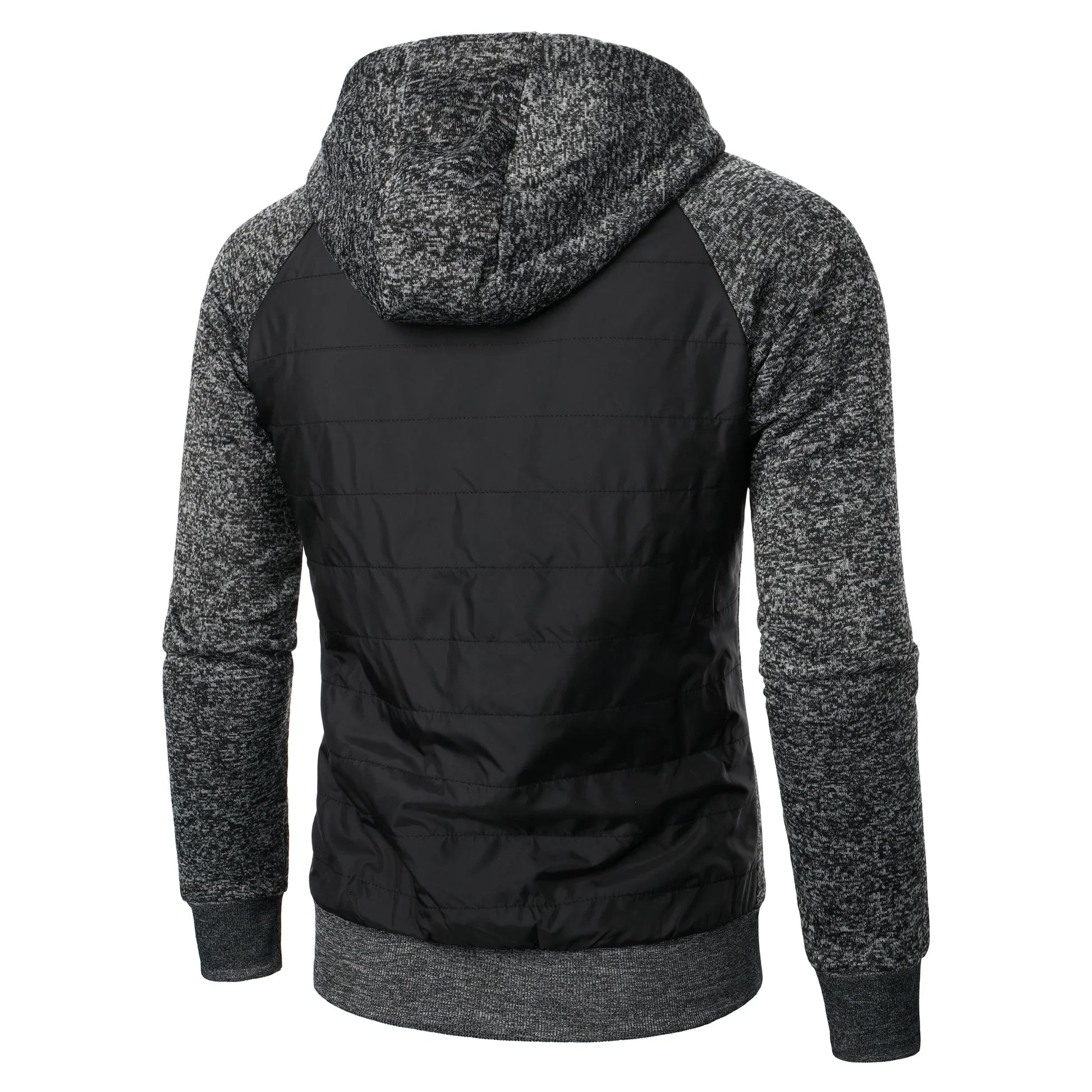 Men’s autumn and winter casual hoodie zipper hoodie coat men’s patchwork cardigan